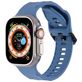 Mobigear Ripple Bracelet Silicone Apple Watch Fermeture boucle ardillon - 49/46/45/44 mm - Bleu