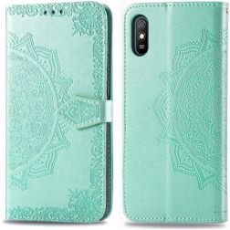 Mobigear Mandala Housse Xiaomi Redmi 9A Etui Porte-Monnaie - Turquoise