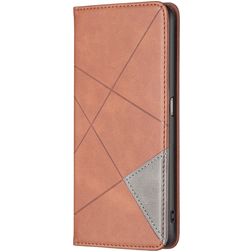 Mobigear Rhombus Slim Housse OPPO A76 Etui - Marron