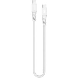 Mobilize Strong Nylon - Câble USB-C vers USB-C 0.2 mètre - Blanc