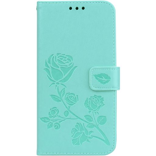 Mobigear Roses Housse Xiaomi Pocophone F1 Etui Porte-Monnaie - Turquoise