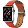 Mobigear Roma Bracelet Cuir pour Apple Watch Fermeture boucle ardillon - 42/41/40/38 mm - Orange