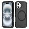 Mobigear Rugged Mag Coque iPhone 16 MagSafe Coque arrière Rigide Anti-Chocs - Noir
