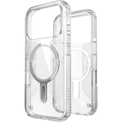 Speck Presidio Perfect Clear Grip Coque Transparente iPhone 17 Pro MagSafe Coque arrière Rigide Anti-Chocs - ClickLock