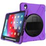 Mobigear SureGrip XGuard Coque iPad Air 11 Pouces (2024) Coque arrière en Plastique rigide,Silicone + Porte-crayon + Bandoulière + Support Amovible - Violet
