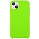 Mobigear Rubber Touch Coque iPhone 15 Plus Coque arrière en Silicone - Citron vert