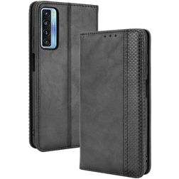 Mobigear Sensation Housse TCL 20 5G Etui Porte-Monnaie - Noir