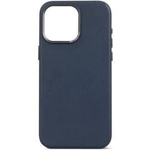 Decoded Coque iPhone 15 Pro MagSafe Coque arrière en Cuir Véritable - Bleu