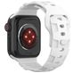 Mobigear Sport Armor Bracelet Silicone Apple Watch Fermeture à clou et passant - 42/41/40/38 mm - Blanc