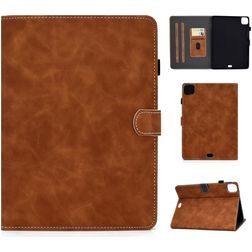 Mobigear Folio Coque iPad Air 5 (2022) Etui + Porte-crayon - Marron