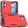 Mobigear Heavy Armor Coque iPhone 16 Coque arrière Rigide Anti-Chocs - Rouge