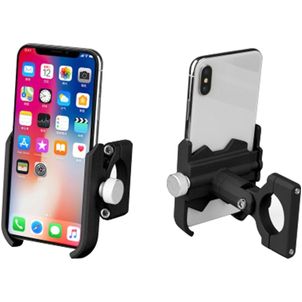 Mobigear AluGrip Support Vélo / Moto Guidon Pince Universel - Noir