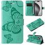 Mobigear Butterfly Housse iPhone 16 Pro Max Etui Porte-Monnaie - Vert