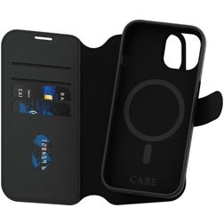 CARE by PanzerGlass Tango Two-in-One Housse iPhone 15 MagSafe Etui avec Coque Détachable Porte-Monnaie - Noir