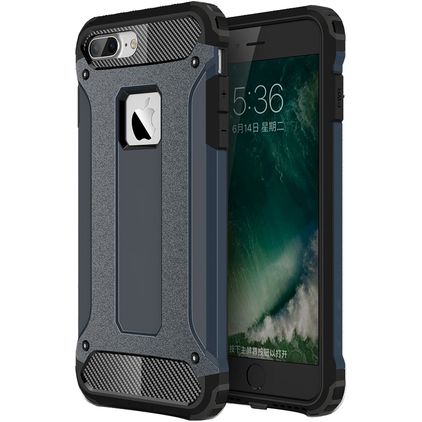 Mobigear Outdoor iPhone 7 Plus Plastique rigide Coque arrière Antichoc - Bleu foncé