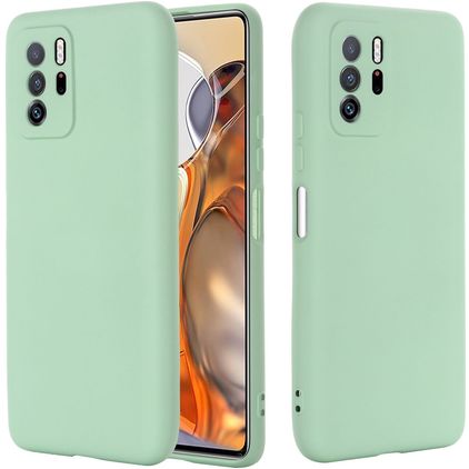 Mobigear Rubber Touch Coque POCO X3 GT Coque arrière en Silicone - Vert