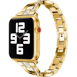 Mobigear Prague Bracelet Acier Apple Watch Fermeture boucle déployante - 49/46/45/44 mm - Or