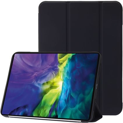 Mobigear Tri-Fold Gel Coque iPad 11 (2025) Etui en TPU,Similicuir - Noir