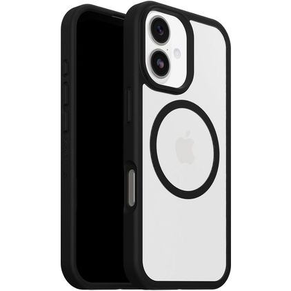 OtterBox React iPhone 17 MagSafe Plastique rigide Coque arrière Antichoc - Transparent / Noir