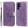 Mobigear Flowers Housse Samsung Galaxy S23 Ultra Etui Porte-Monnaie - Violet