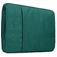 Mobigear Denim Zipper Pochette Ordinateur portable 15 - 16 Pouces Housse ordinateur - Vert
