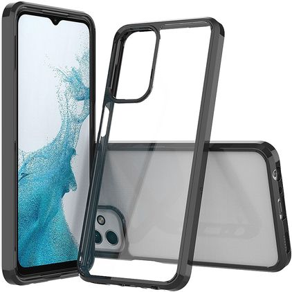 Mobigear Crystal Samsung Galaxy A23 Plastique rigide Coque arrière - Transparent / Noir