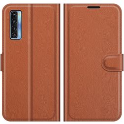 Mobigear Classic Housse TCL 20 5G Etui Porte-Monnaie - Marron