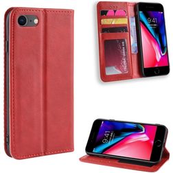 Mobigear Sensation Housse iPhone SE (2020) Etui Porte-Monnaie - Rouge