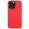Mobigear Rubber Touch Coque iPhone 14 Coque arrière en Silicone - Rouge