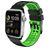 Mobigear Aero Armor Bracelet Silicone Apple Watch Fermeture boucle ardillon - 42/41/40/38 mm - Noir / Vert