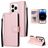 Mobigear Wallet Housse iPhone 14 Pro Max Etui Porte-Monnaie - Rose doré