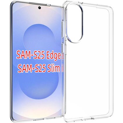 Mobigear Basics Coque Transparente Samsung Galaxy S25 Edge Coque arrière en TPU Souple - Transparent