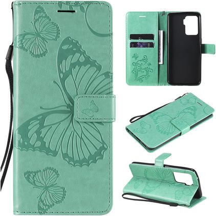 Mobigear Butterfly OPPO A94 5G Étui Portefeuille - Turquoise