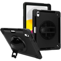 Mobiparts Armor iPad 10 (2022) Coque arrière rigide + Support - Noir