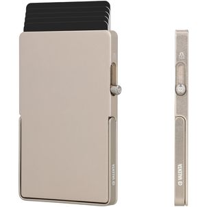 Valenta Cardprotector - Porte Cartes en en Aluminium - 5 Cartes - Compatible MagSafe - Titane