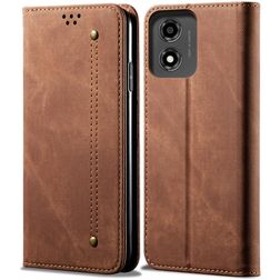 Mobigear Ranch Motorola Moto E14 Étui Portefeuille - Marron