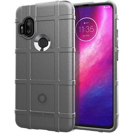 Mobigear Rugged Shield Coque Motorola One Hyper Coque arrière en TPU Souple Anti-Chocs - Gris