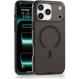 Mobigear Shockproof Grip Coque iPhone 17 Pro Max MagSafe Coque arrière Rigide - Noir