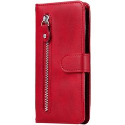 Mobigear Zipper Xiaomi Mi Note 10 Lite Étui Portefeuille - Rouge