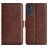 Mobigear Slim Magnet Housse Motorola Moto E32 Etui Porte-Monnaie - Marron