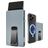 Valenta Cardprotector Clip - Porte Cartes en en Aluminium - 7 Cartes - Compatible MagSafe - Bleu