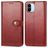 Mobigear Snap Button Housse Xiaomi Redmi A1 4G Etui Porte-Monnaie - Rouge