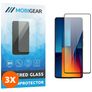 Mobigear Premium POCO M6 Pro Verre trempé Protection d'écran - Compatible Coque - Noir (Lot de 3)