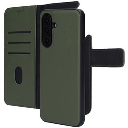 Mobiparts Housse Samsung Galaxy A17 Etui avec Coque Détachable en Cuir Véritable Porte-Monnaie - Vert