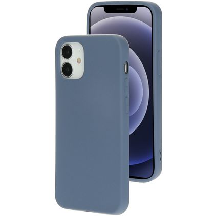 Mobiparts iPhone 12 Mini Silicone Coque arrière - Royal Grey