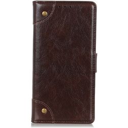 Mobigear Ranch Housse Motorola One Fusion Plus Etui Porte-Monnaie - Marron