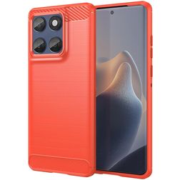 Mobigear Brushed Slim Coque Motorola Edge 60 Fusion Coque arrière en TPU Souple - Rouge