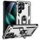 Mobigear Armor ring Coque Samsung Galaxy S25 Ultra Coque arrière Rigide Anti-Chocs avec Anneau-Support - Argent