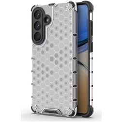 Mobigear Honeycomb Coque Samsung Galaxy S26 Plus Coque arrière Rigide Anti-Chocs - Blanc