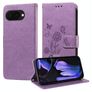 Mobigear Flowers Housse Google Pixel 9a Etui Porte-Monnaie - Violet